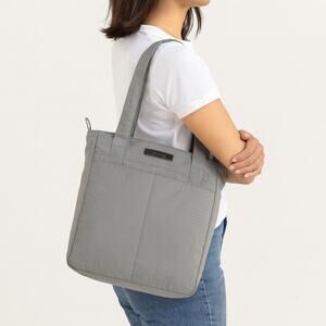 JuJuBe Be Light Tote Diaper Bag Gray Basketweave Travel